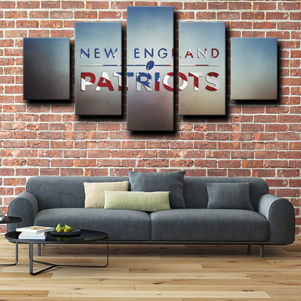 5 panel wall art custom Patriots New England Patriots home decor-1203 (2)