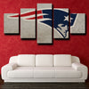 5 panel wall art custom Patriots logo badge gray home decor-1217 (4)