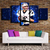 5 panel wall art custom Prints Patriots Brady home decor-1232 (1)