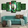 5 panel wall art custom prints Celtics logo badge decor picture-1212 (3)