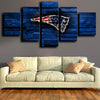 5 panel wall art custom prints Patriots Logo Blue decor picture-1228 (4)