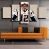 5 panel wall art framed Prints Patriots Brady home decor-1233 (1)