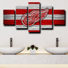 5 panel wall art framed prints Detroit Red Wings Logo live room decor-1213 (2)
