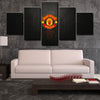 5 panel wall art framed prints Man Utd black Cortex live room decor-1219 (1)