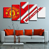 5 panel wall art framed prints Manchester Utd red and white home decor-1217 (4)