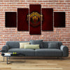 5 panel wall art framed prints Manutd Red iron logo live room decor-1216 (2)