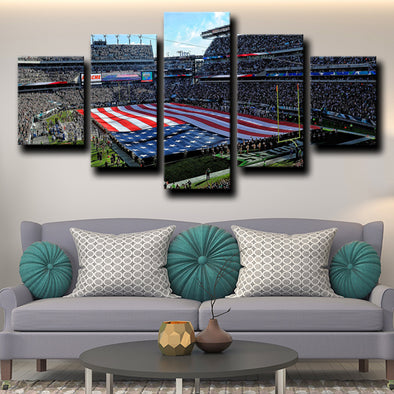 5 panel wall art framed prints Philadelphia Eagles Stadium decor-1203 (1)