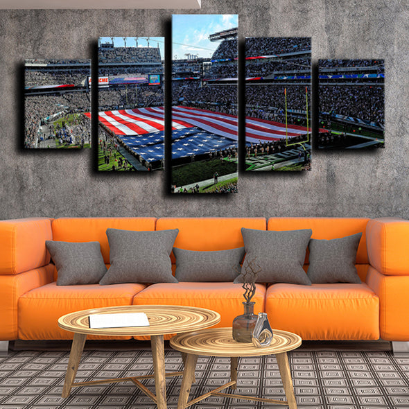 5 panel wall art framed prints Philadelphia Eagles Stadium decor-1203 (3)