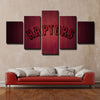 5 panel wall art framed prints Raptors Red Team Name home decor-1205 (1)