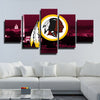 5 panel wall art framed prints Redskins red city live room decor-1205 (3)