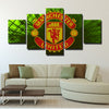5 panel wall art framed prints lift it high green logo live room decor-1221 (3)