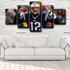 5 panel wall art frames Patriots Brady home decor-1222 (1)