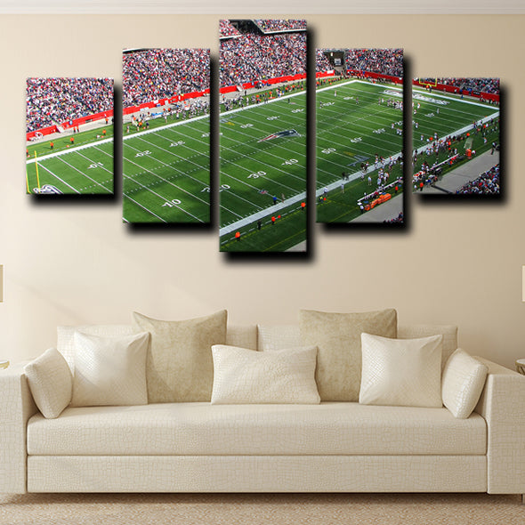 5 panel wall art frames Patriots Rugby field home decor-1204 (1)