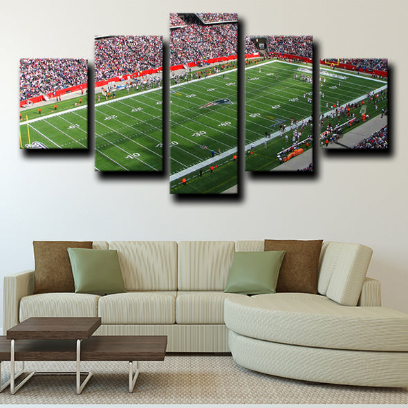 5 panel wall art frames Patriots Rugby field home decor-1204 (2)