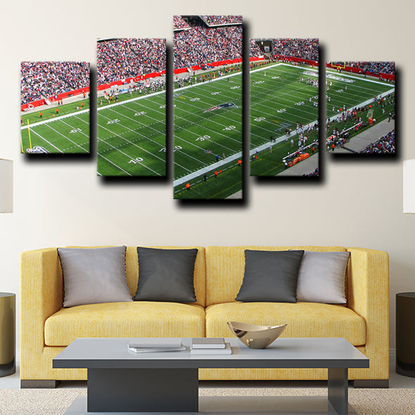 5 panel wall art frames Patriots Rugby field home decor-1204 (3)