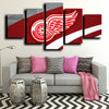 5 panel wall art frames Prints Detroit Red Wings Logo home decor-1217 (3)