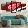 5 panel wall art frames Prints Detroit Red Wings Logo home decor-1217 (4)