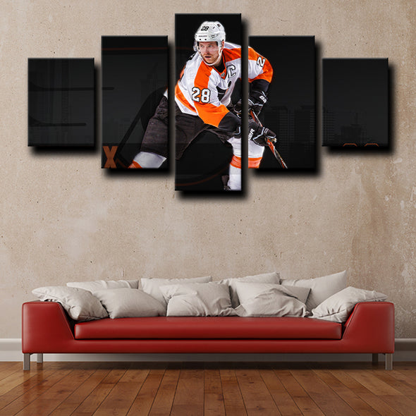 5 panel wall art frames prints Philadelphia Flyers Giroux decor picture-1216 (4)
