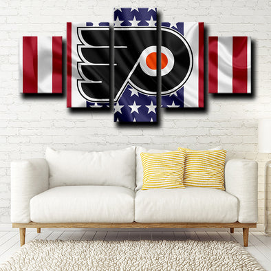 5 panel wall art frames prints Philadelphia Flyers Logo decor picture-1204 (1)