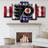 5 panel wall art frames prints Philadelphia Flyers Logo decor picture-1204 (2)