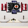 5 panel wall art frames prints Philadelphia Flyers Logo decor picture-1204 (3)