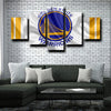 5 panel wall art frames warriors logo crest home decor-1212 (1)