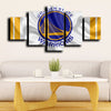 5 panel wall art frames warriors logo crest home decor-1212 (2)