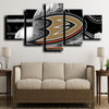 5 panel wall art prints Anaheim Ducks Logo live room decor-1218 (3)