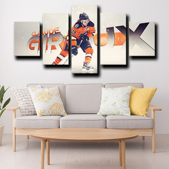 5 panel wall art prints Philadelphia Flyers Giroux decor picture-1214 (1)