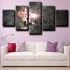 5 panel wall canvas art prints Blazers Damian Lillard home decor-1227 (3)
