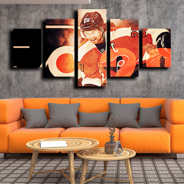 5 panel wall canvas art prints Philadelphia Flyers Giroux home decor-1217 (3)