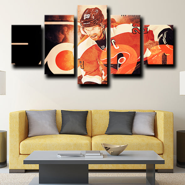 5 panel wall canvas art prints Philadelphia Flyers Giroux home decor-1217 (4)