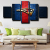 5 panel wall decor modern art prints Patriots Logo Gold home decor-1230 (4)