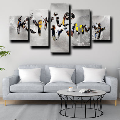 5 panel wall pictures art prints Celtics Kyrie irving live room decor-1230 (1)