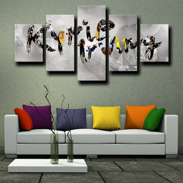 5 panel wall pictures art prints Celtics Kyrie irving live room decor-1230 (4)