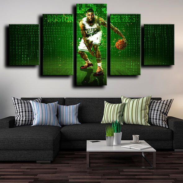 5 panel wall pictures art prints Celtics Smart live room decor-1215 (3)