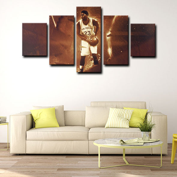 5 piece abstract canvas art framed prints  Anthony Davis live room decor1217 (4)