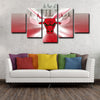 5 piece abstract canvas art framed prints  Chicago Bulls live room decor1215 (3)