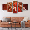 5 piece abstract canvas art framed prints  Colin Rand Kaepernick live room decor1207 (1)