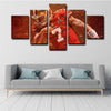 5 piece abstract canvas art framed prints  Colin Rand Kaepernick live room decor1207 (2)