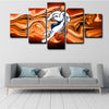 5 piece abstract canvas art framed prints  Denver Broncos live room decor1207 (2)