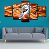 5 piece abstract canvas art framed prints  Denver Broncos live room decor1207 (3)