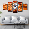5 piece abstract canvas art framed prints  Denver Broncos live room decor1207 (4)