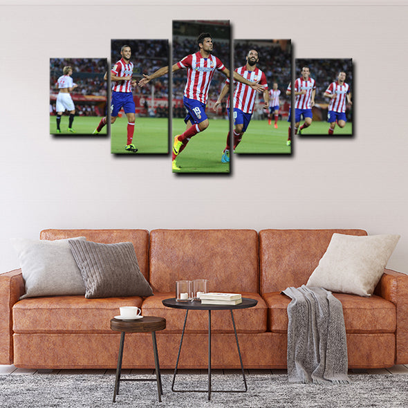 5 piece abstract canvas art framed prints  Diego Costa live room decor1230 (3)
