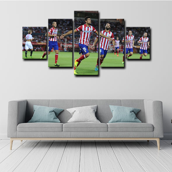 5 piece abstract canvas art framed prints  Diego Costa live room decor1230 (4)