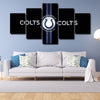 5 piece abstract canvas art framed prints  Indianapolis Colts live room decor1214 (1)