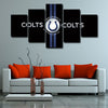 5 piece abstract canvas art framed prints  Indianapolis Colts live room decor1214 (3)