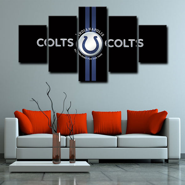 5 piece abstract canvas art framed prints  Indianapolis Colts live room decor1214 (3)