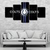 5 piece abstract canvas art framed prints  Indianapolis Colts live room decor1214 (4)