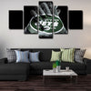 5 piece abstract canvas art framed prints  New York Jets live room decor1207 (3)